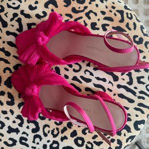 Loeffler Randall Camellia Hot Pink Bow Heels